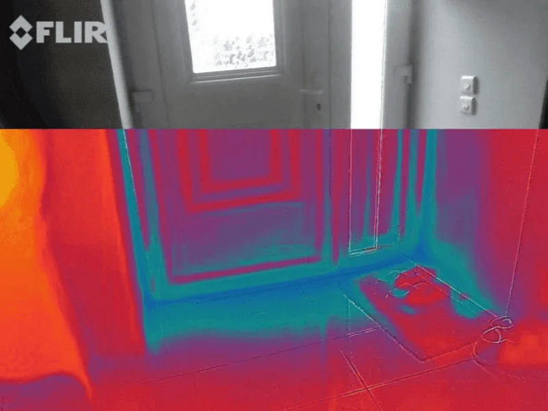 Thermographie infrarouge d'une habitation bretonne