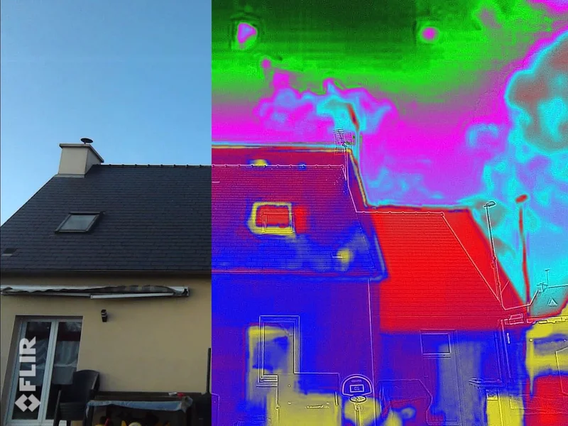 Diagnostic thermique infrarouge d'une maison