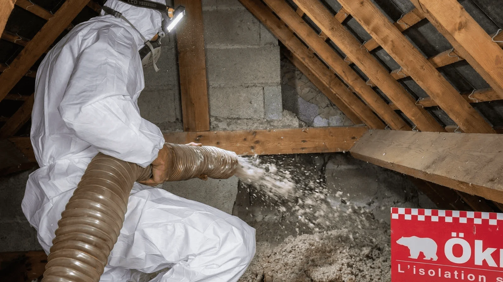 Isolation des combles par soufflage à Rennes, technicien Okmont RGE